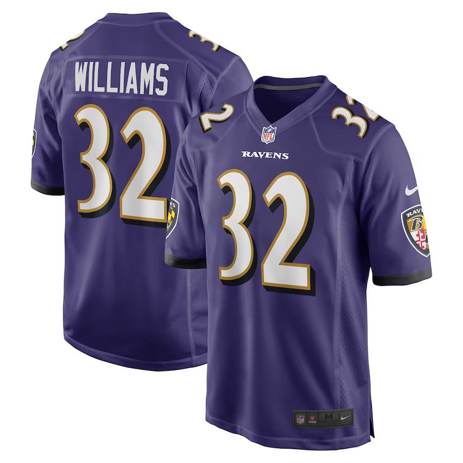 Men Baltimore Ravens #32 Marcus Williams Nike Purple Player Game NFL Jersey